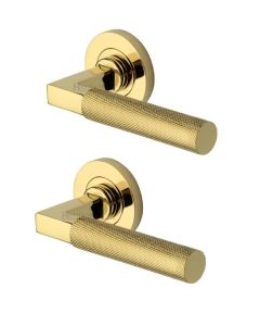 Heritage Brass RS2260-PB Door Handle Lever on Rose Signac Design Polished Brass Finish