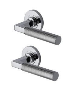 Heritage Brass RS2260-PC Door Handle Lever on Rose Signac Design Polished Chrome Finish