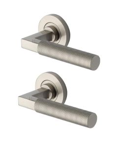 Heritage Brass RS2260-SN Door Handle Lever Door Handle on Rose Signac Design Satin Nickel Finish