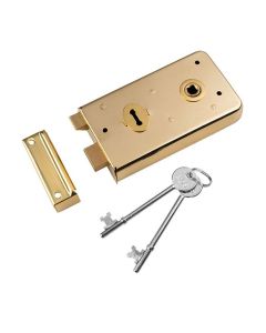 Eurospec RSE8053PB D/H Rim Lock 5.5 X 3 Polished Brass