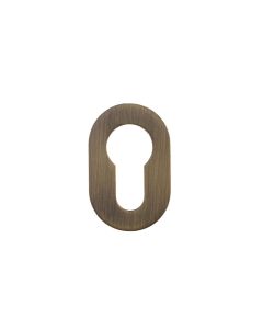 Euro Profile Escutcheons Pair-Rosso Mini-50 x 32 x 3-Antique Brass Rosso Technica-RT001-MINI-AB