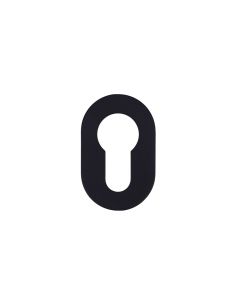 Euro Profile Escutcheons Pair-Rosso Mini-50 x 32 x 3-Powder Coat Black Rosso Technica-RT001-MINI-PCB