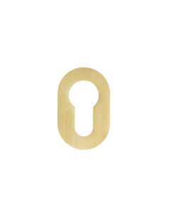 Euro Profile Escutcheons Pair-Rosso Mini-50 x 32 x 3-PVD Satin Brass-PVDSB Rosso Technica-RT001-MINI-PVDSB