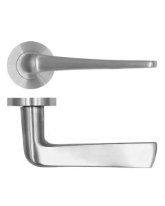 Rosso Tecnica Como Lever on Round Rose - Satin Stainless RT020SS