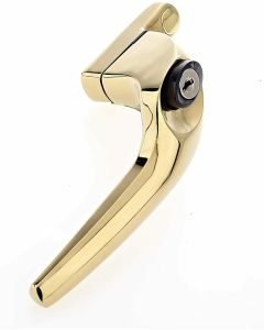 Yale Pvcu Right Hand Offset Lockable Window Handle Gold