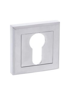 STATUS Euro Escutcheon on Square Rose - Satin Chrome S2ESCESSC