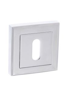 STATUS Key Escutcheon on Square Rose - Polished Chrome S2ESCKSPC