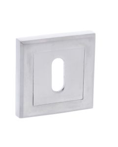 STATUS Key Escutcheon on Square Rose - Satin Chrome S2ESCKSSC