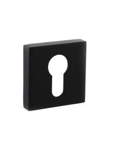 STATUS Euro Escutcheon on S4 Square Rose - Matt Black S4ESCESMB