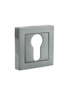 STATUS Euro Escutcheon on S4 Square Rose - Satin Chrome S4ESCESSC