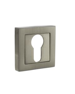 STATUS Euro Escutcheon on S4 Square Rose - Satin Nickel S4ESCESSN