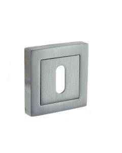 STATUS Key Escutcheon on S4 Square Rose - Satin Chrome S4ESCKSSC