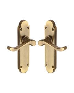 Heritage Brass S610-AT Door Handle Lever Latch Savoy Design Antique finish