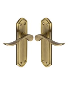 Heritage Brass SAN1410-AT Door Handle Lever Latch Sandown Design Antique finish