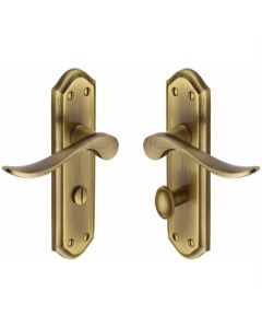 Heritage Brass SAN1430-AT Door Handle for Bathroom Sandown Design Antique finish