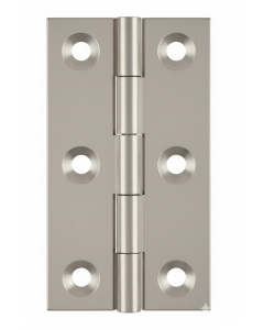 Simonswerk 0920 Solid Drawn Unwashered Brass Butt Hinges 38 X 23mm C/W Screws Satin Nickel