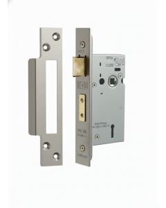 Eurospec Easi - T 5 Lever Security Sashlock 44mm Backset 64mm with Two Keys Satin Stainless Steel