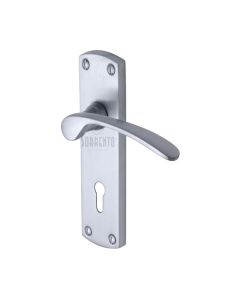 Sorrento SC-400-SC Door Handle Lever Lock Luca Design Satin Chrome finish