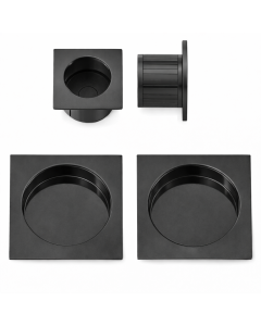Acre & Clutton Sliding Door Flush Pull Handle Set 53mm Matte Black