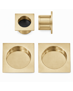 Acre & Clutton Sliding Door Flush Pull Handle Set 53mm Satin Brass