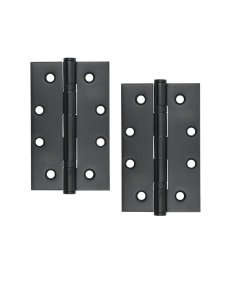STEELWORKS Grade 7 Slim Knuckle Ball Bearing Fire Rated Hinges 102mm x 63mm x 2.5mm -Matt Black
