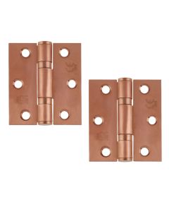 STEELWORKS Grade 11 Ball Bearing Fire Rated Hinges 76mm x 67mm x 2.5mm - Bronze
