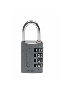 ABUS 144/40 Silver B/EFSPP Silver Std Shackle Combination Padlock VHS 144 Size 40mm
