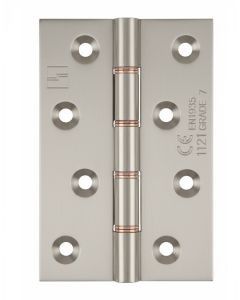 Simonswerk 1240CE Double Phosphor Bronze Washered Brass Butt Hinge CE marked FD30 fire rated 100mm x 65mm c/w Screws Satin Nickel