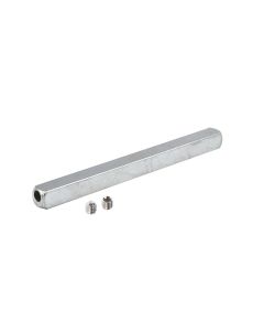 Zoo Hardware SP30 Spare Heso Spindle Pack - 2 x heso grubs, 1 x heso spindle 100mm long and allan key Silver