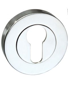 Senza Pari Euro Escutcheon on Round Rose - Polished Chrome SPMESCECP