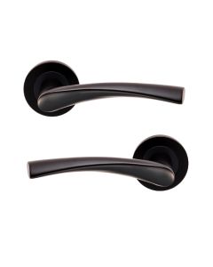 Eurospec SWL1121MB Steelworx Breeze Lever On Concealed Fix Round Rose Matt Black
