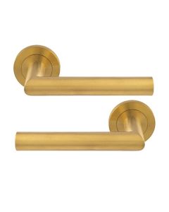 Eurospec SWL1192SPVD Steelworx Treviri Lever On Concealed Fix Round Rose