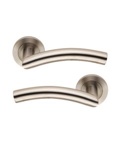 Eurospec SWL1196SSS Steelworx Dresda Swl Lever Screw On Rose Satin Stainless Steel