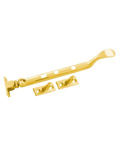 Acre & Clutton Spoon-End Window Casement Stay 203mm - Polished Brass