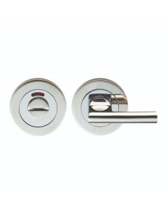 Eurospec SWT1025-IBSS Steelworx Swl Turn & Release On Concealed Fix Round Rose With Indicator (Large Turn) - Bss Bright Stainless Steel