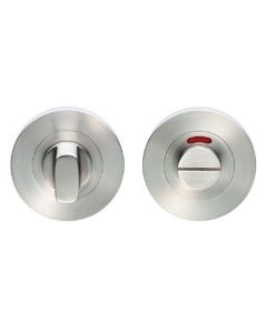 Eurospec SWT4105-ISSS Steelworx Swt Turn & Release On Concealed Fix Round Rose With Indicator (Small Turn) - Sss (53 X 8mm)  Satin Stainless Steel