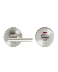 Eurospec SWT4107-ISSS Steelworx Swt Turn & Release On Concealed Fix Round Rose With Indicator (Large Turn) - Sss (53 X 8mm)   Satin Stainless Steel
