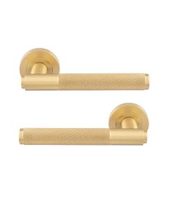 Manital Syntax Lever On Round Rose Sx5Sb Satin Brass
