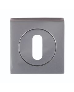 SZM003SQBN Serozzetta - Escutcheon Lock Profile On Concealed Fix Square Rose  Black Nickel