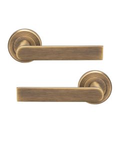 SZM210AB Serozzetta Edge Lever On Concealed Fix Round Rose Antique Brass