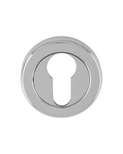 SZR001CP Serozzetta Euro Profile Escutcheon On Concealed Fix Round Rose Polished Chrome