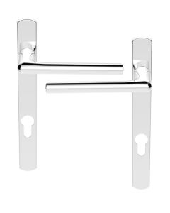 SZS01NP92CP Serozzetta Rosa Lever On Narrow Plate - Lock Euro Profile 92mm C/C Polished Chrome