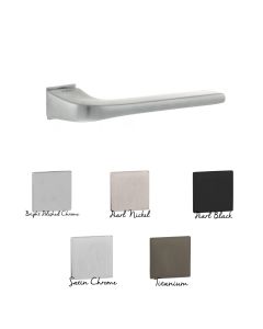 Tupai Rapido 5S Line Canha Lever Door Handle on Concealed Square Rose - Pearl Nickel T4007CSPL