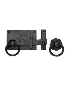 M.Marcus TC570LH The Tudor Collection Gate Latch Black Iron Finish