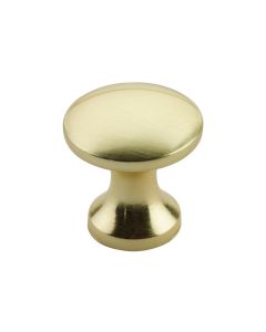 Zoo Hardware TDFK24-PG Round Cabinet knob 24.2mm Dia. Polished Brushed Finish