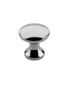 Zoo Hardware TDFK24-CP Round Cabinet knob 24.2mm Dia. Polished Chrome Finish
