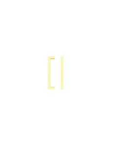 Zoo Hardware TDFPS-128-PG Square Block Cabinet handle 128mm CTC Polished Gold Finish