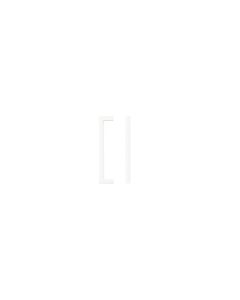 Zoo Hardware TDFPS-128-MW Square Block Cabinet handle 128mm CTC Matt White Finish