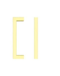 Zoo Hardware TDFPS-96-BG Square Block Cabinet handle 96mm CTC Brushed Gold Finish