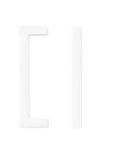 Zoo Hardware TDFPS-96-MW Square Block Cabinet handle 96mm CTC Matt White Finish